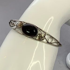 Genuine Cherry Amber in Sterling Silver Cuff Bracelet